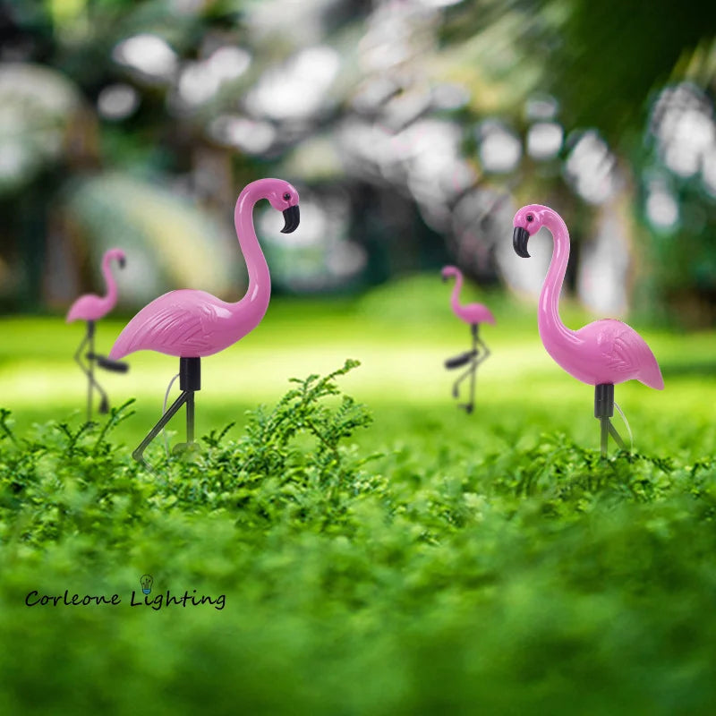 Led Flamingo Waterproof Solar Lawn Light Outdoor Garden Decoration Light Garden Floor With Landscape Lights Outside Decor Light