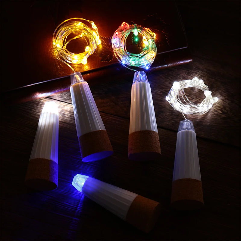 2m 20 LED Cork Bottle Fairy Light USB Rechargeable for Bedroom Home Party Wedding Christmas Indoor Decoration String Lamp