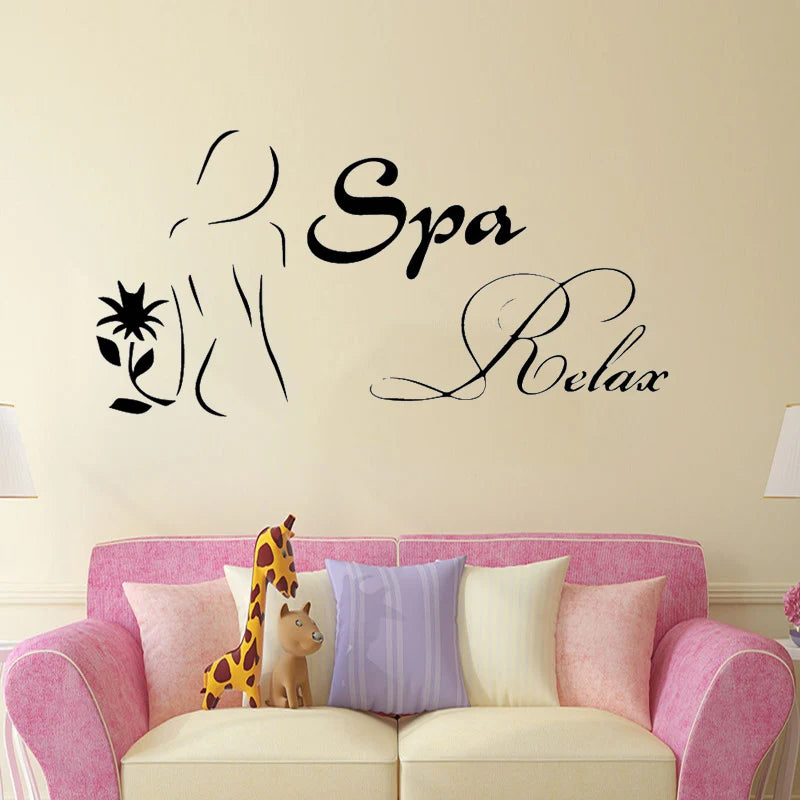 European-Style Spa Wall Stickers Decorative Sticker Home Decor For Kids Room Decoration Decoration Accessories Murals