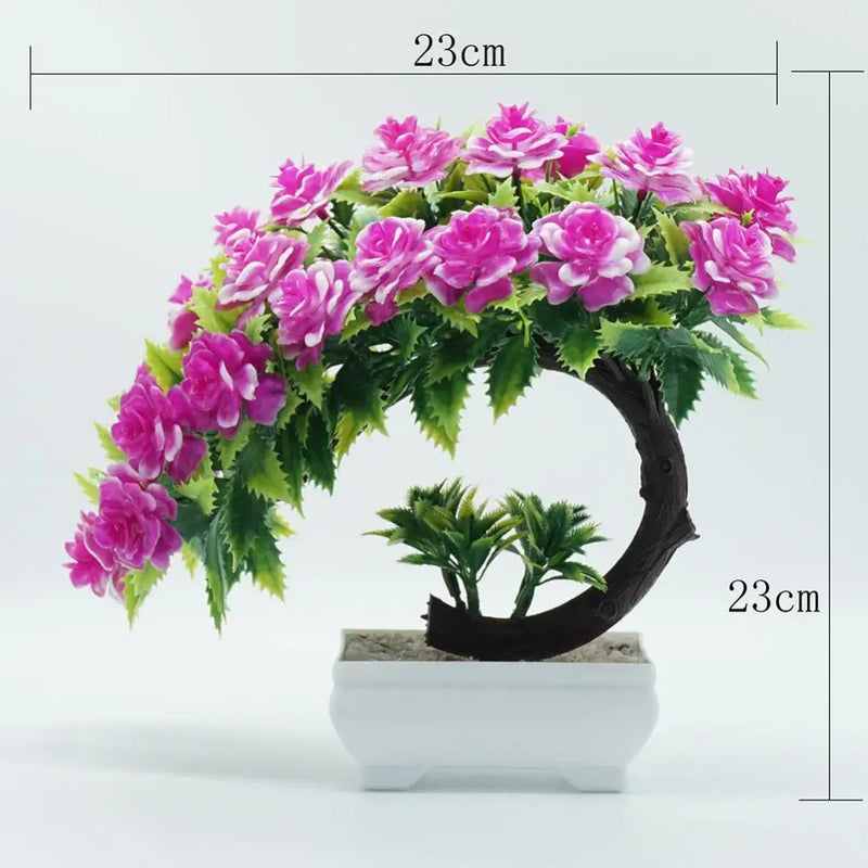 Artificial Plants Pine Bonsai Small Tree Pot Plants Fake Flowers Potted Ornaments For Home Decoration Hotel Garden Decor