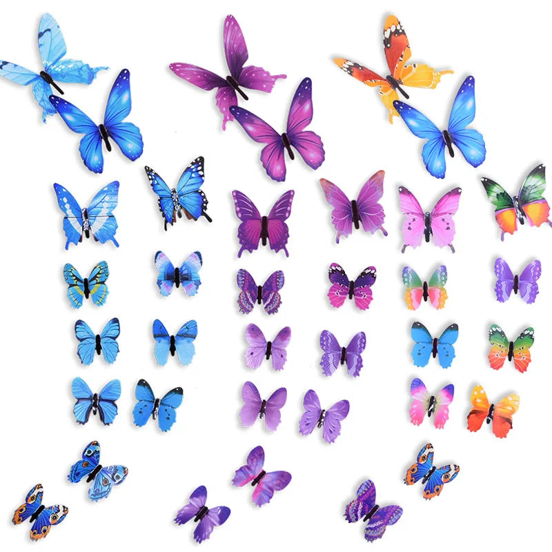 12pcs Glowing Wall Decal Stickers Luminous Butterfly 3D Wall Sticker DIY Kids Bedroom Decal Art Home Decoration Glow In The Dark