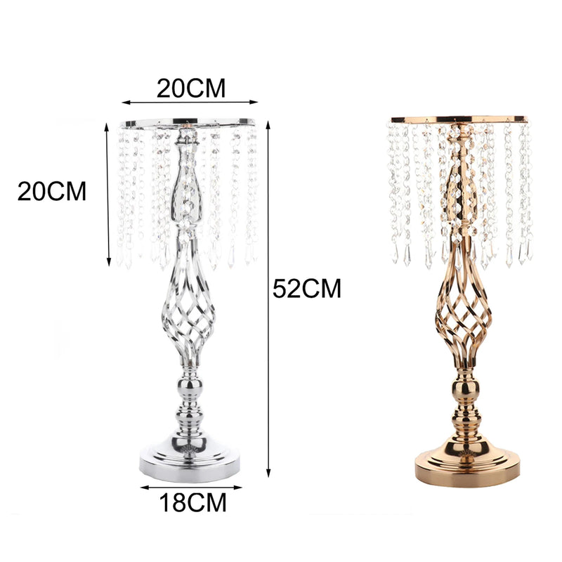 52cm Tall Crystal Candle Flower Holder Centerpiece Candle Holder Candlestick Road Lead Flowers for Wedding Table Party Decor