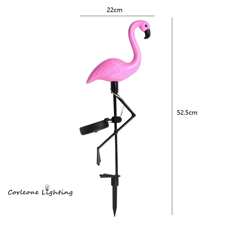 Led Flamingo Waterproof Solar Lawn Light Outdoor Garden Decoration Light Garden Floor With Landscape Lights Outside Decor Light