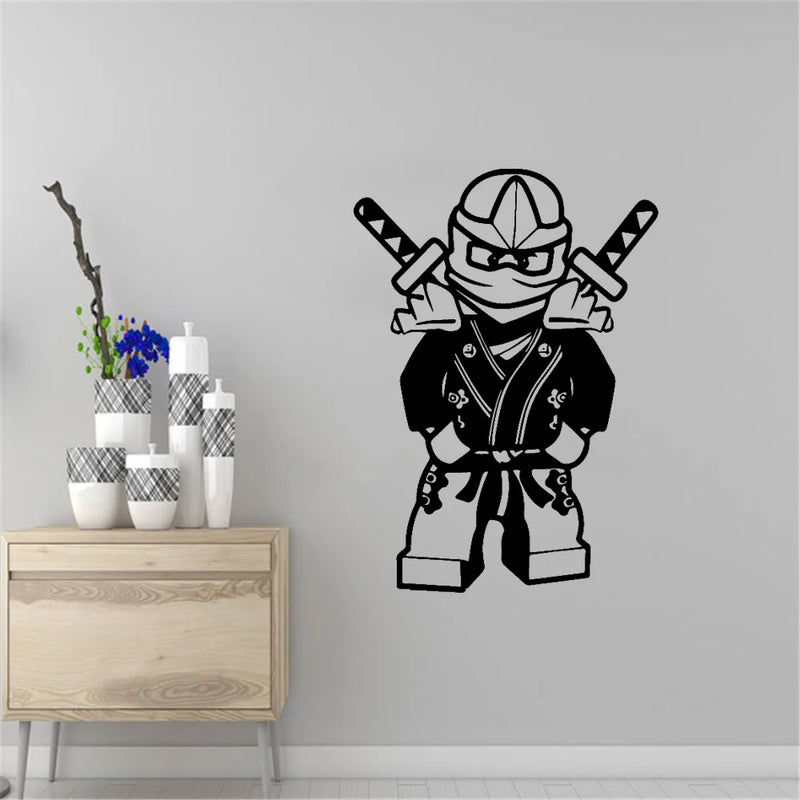 NEW Wall Stickers Ninja Decals For Kids Rooms Sticker Vinyl Wall Art Decal наклейки на стену muursticker