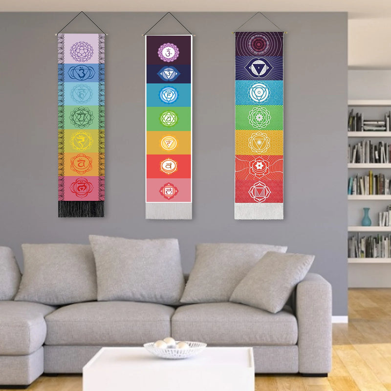 7 Chakras Mandala Tapestry Yoga Meditation Banner Poster Wall Decoration Painting For Home Decor Wall Art