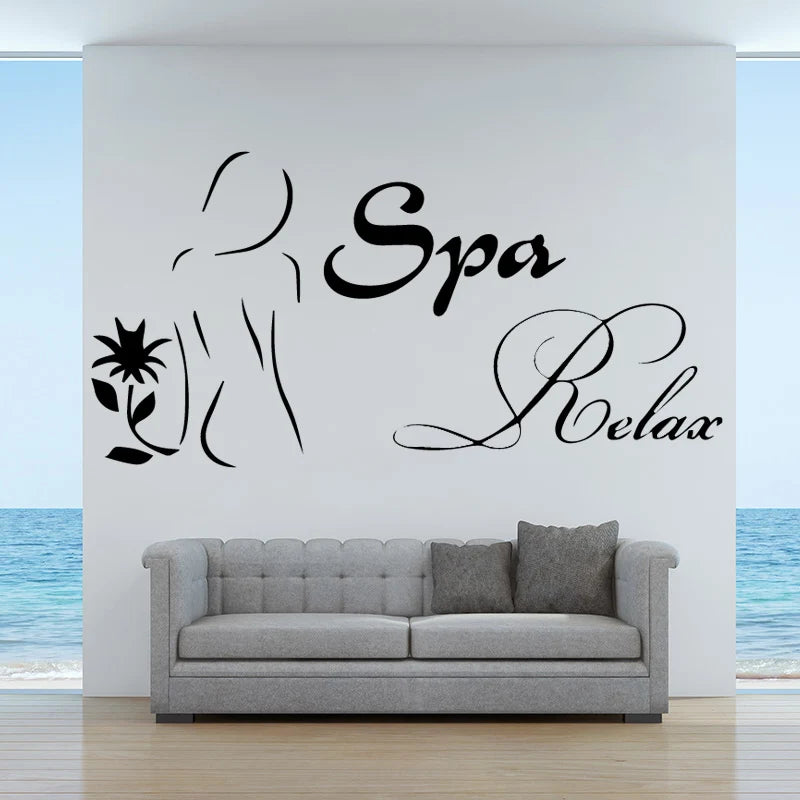 European-Style Spa Wall Stickers Decorative Sticker Home Decor For Kids Room Decoration Decoration Accessories Murals