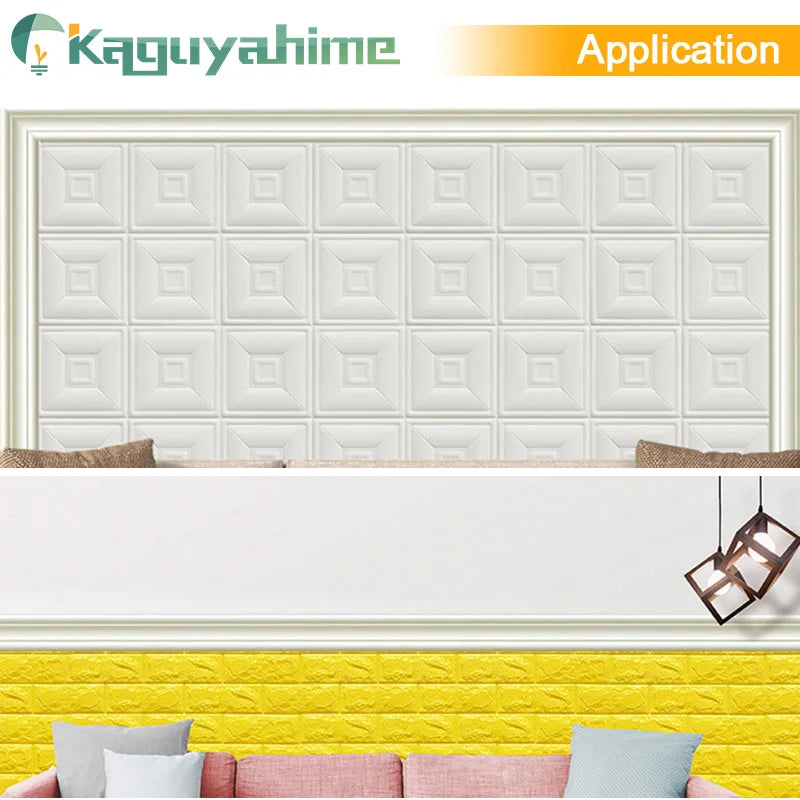 Kaguyahime 3D Foam Wall Waist Line 230cm Decor Wall Sticker Waterproof Self-adhesive Border Top Corner Line DIY Wall Edge Strip