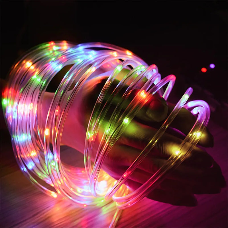 LED Rope Tube String Light 10M 30M Outdoor Christmas Rope Light Copper Wire Fairy Light Garland for DIY Garden Fence Party Decor