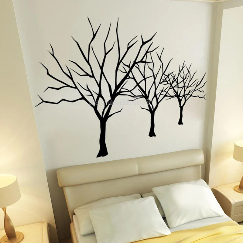 Bare Trees Wall Stickers Living Room Kids Room Bare Family Tree Without Leaves Wall Decal Branch Vinyl Decor Wallpaper LL2420