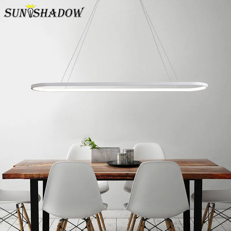 Black&White Modern Led Chandelier Hanging Lamp Ceiling Chandelier Lighting 120cm 90cm 69cm For Dining room Living room Kitchen