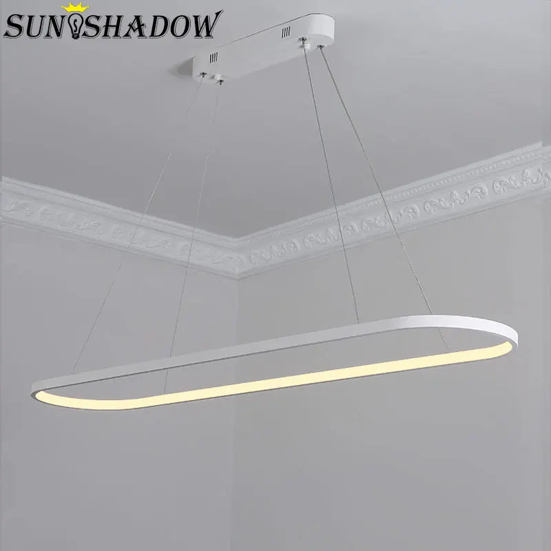 Black&White Modern Led Chandelier Hanging Lamp Ceiling Chandelier Lighting 120cm 90cm 69cm For Dining room Living room Kitchen