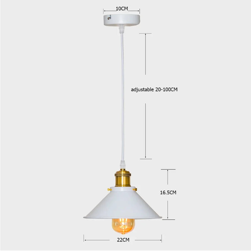 White Vintage Pendant Lights Loft Russia Pendant Lamp Retro Hanging Lamp Lampshade For Kitchen Dining Bedroom Home Lighting