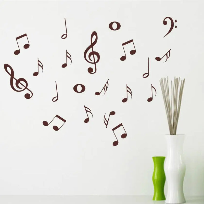 Creative Musical Note Shape Wall Stickers For Kids Nursery Rooms Boys Girls Gifts Art Mural Stars Wall Decals Music Wall Decor