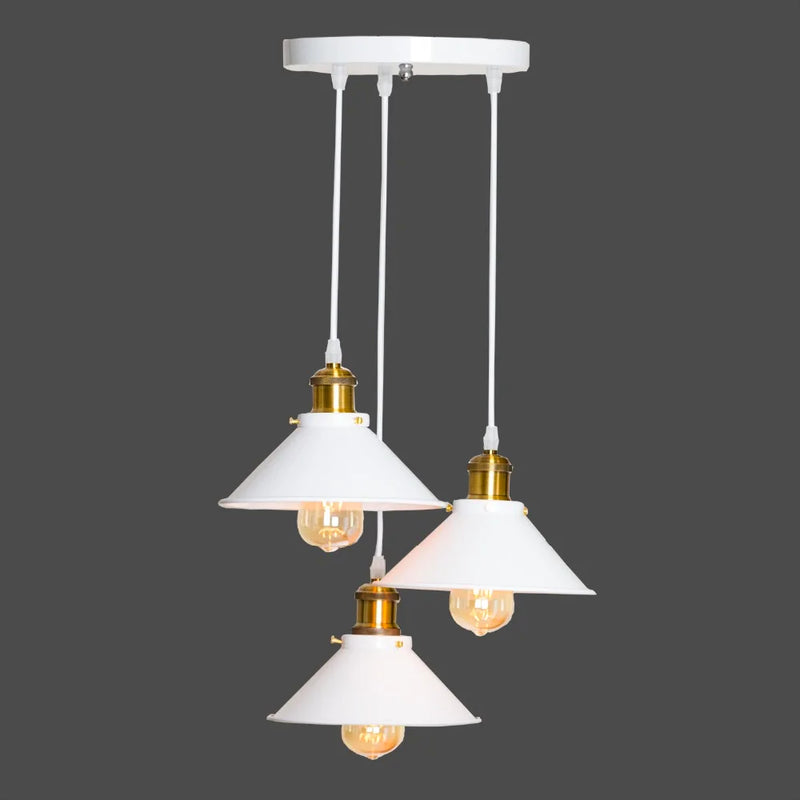 White Vintage Pendant Lights Loft Russia Pendant Lamp Retro Hanging Lamp Lampshade For Kitchen Dining Bedroom Home Lighting