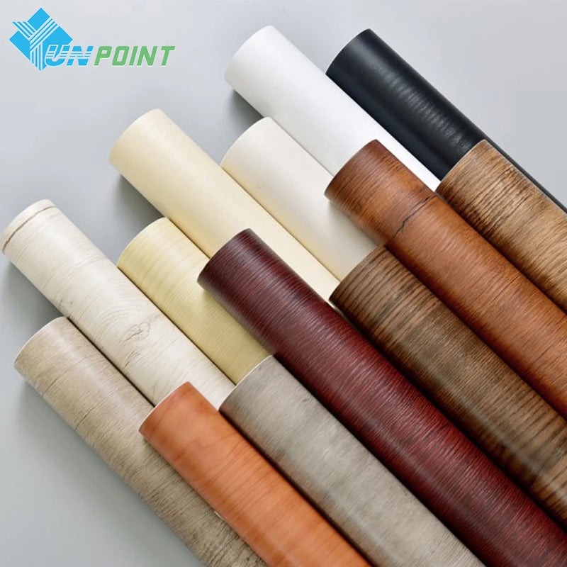 Wood Grain DIY Decorative Film Self Adhesive Furniture Renovation Wallpaper Wardrobe Cabinet Desk Door Waterproof Wall Stickers