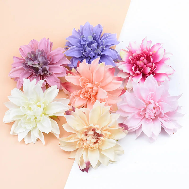 10pcs 10CM Artificial Plants Decorative Flowers Silk Gerbera Christmas Decor for Home Wedding Diy Wreath Fake Stamen Brooch