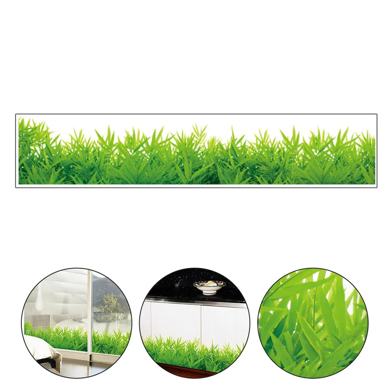 Waterproof Removable DIY Green Grass /flowers Wall Stickers PVC Art Painting Living Room Bedroom Home Decals Murals Decoration