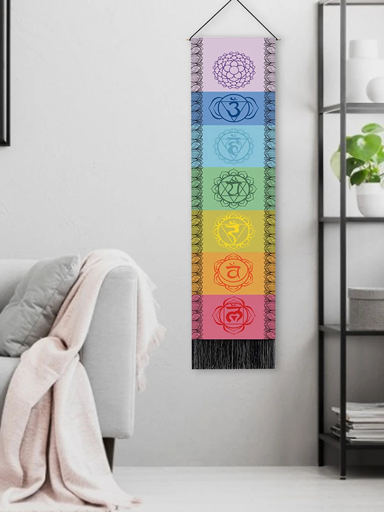 7 Chakras Mandala Tapestry Yoga Meditation Banner Poster Wall Decoration Painting For Home Decor Wall Art