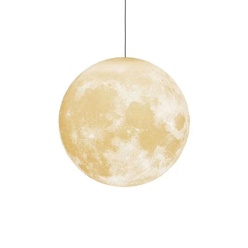 Led 3d Print Moon Pendant Living Room Restaurant  Hanging Lamps E27 12w 90v-260v Indoorchildren'S Lighting Luminaire