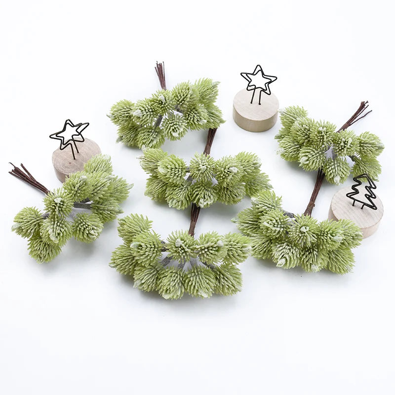 10Pcs Artificial Plants Wedding Decorative Flowers Christmas Wreaths Diy Gifts Box Vases for Home Decor Plastic Flower Wholesale