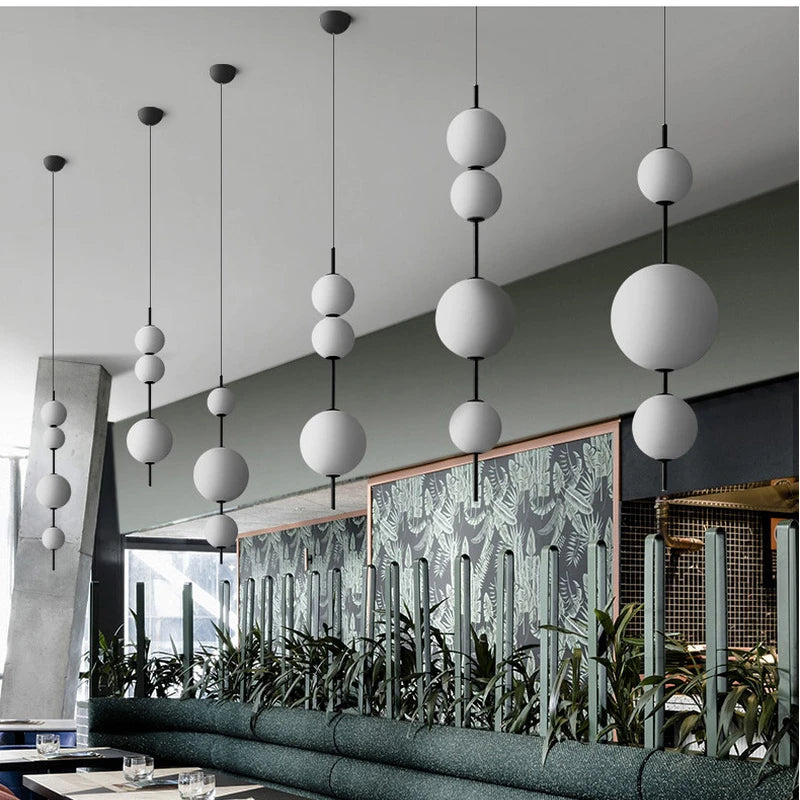 Modern LED Pendant Lamps Hanging Lamps Restaurant Gourd Pendant Lights Cafe Bar Bedroom Kitchen Dining Room Glass Deco Fixtures