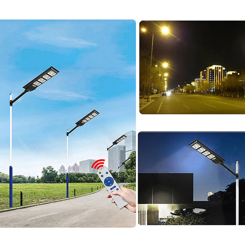 LED Solar Outdoor Power Lamp Garden Light Street Light Waterproof For Garden Decoration Remote Control Radar+PIR Human Sensor