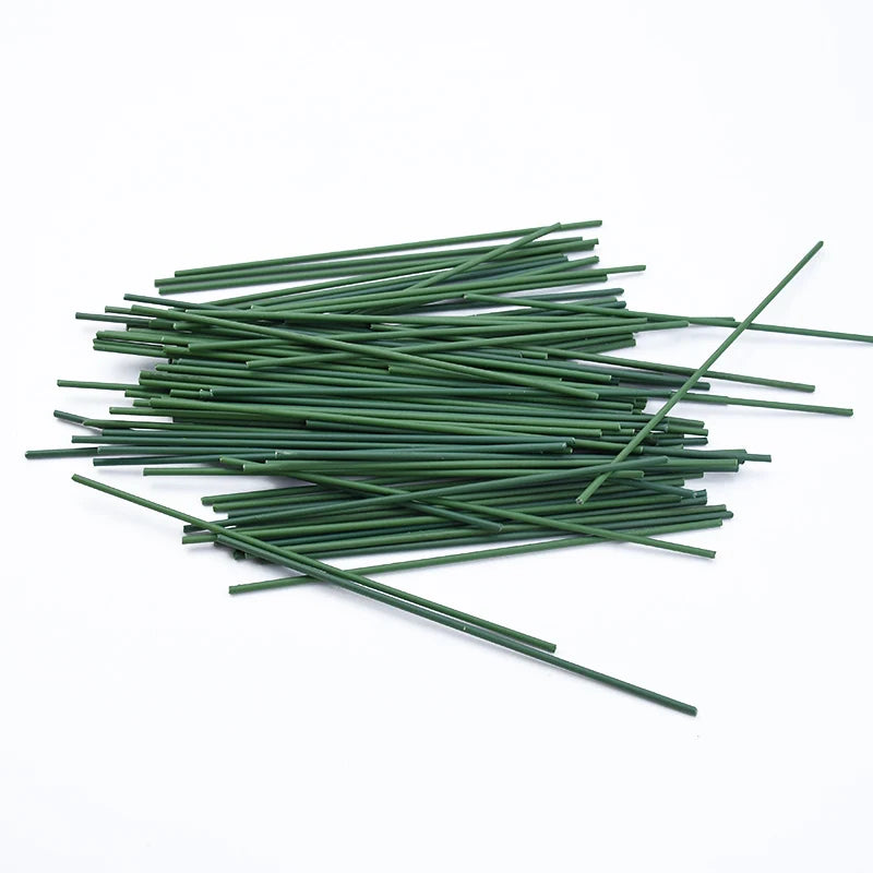 30pcs Pole Iron Wire Green Leaf Vases for Home Decor Christmas Decorative Flowers Wreaths Wholesale Artificial Flowers