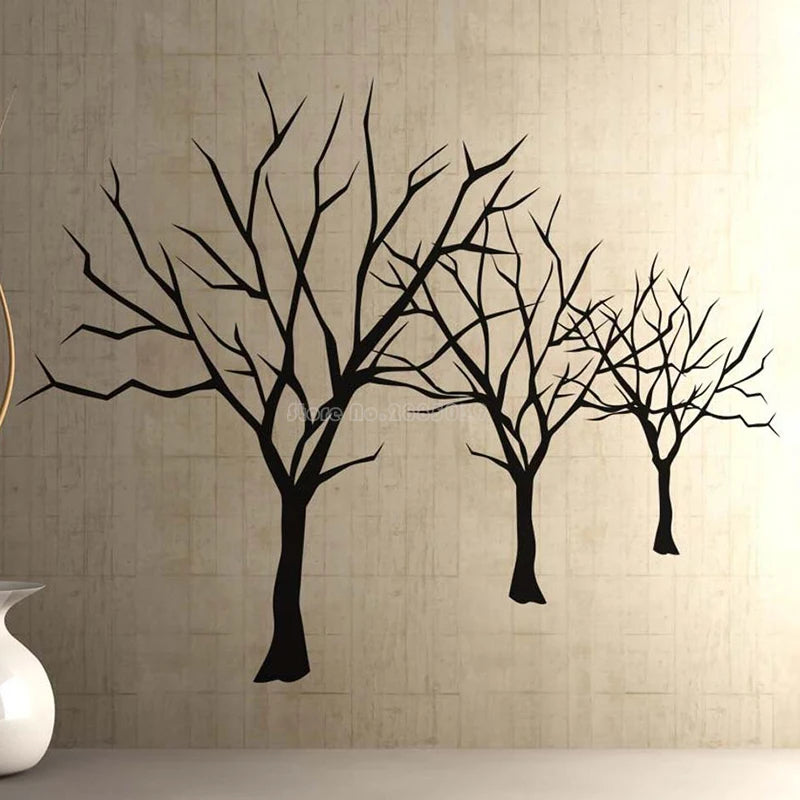 Bare Trees Wall Stickers Living Room Kids Room Bare Family Tree Without Leaves Wall Decal Branch Vinyl Decor Wallpaper LL2420