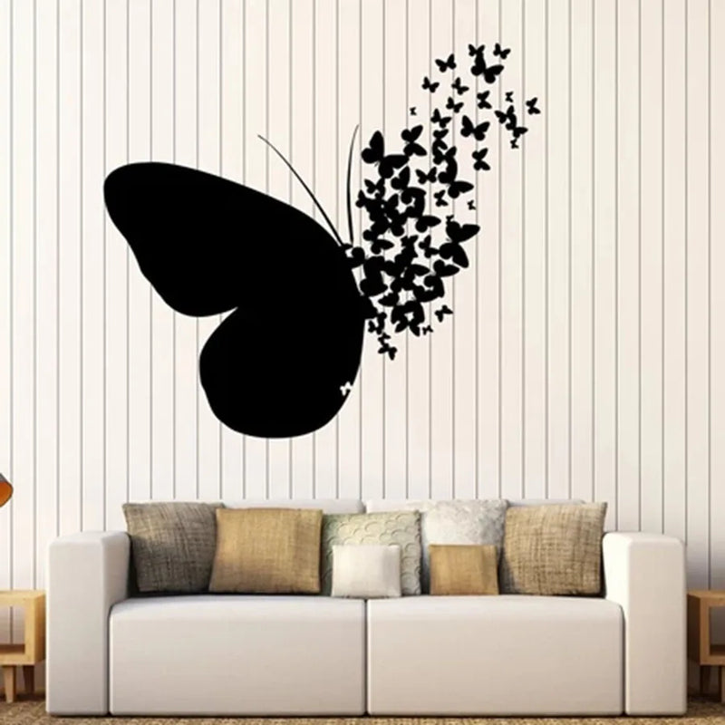 Butterfly Wall Decal Beautiful Elegant Home Interior Decoration for Girl Bedroom Living Room Art Mural Vinyl Window Sticker M295