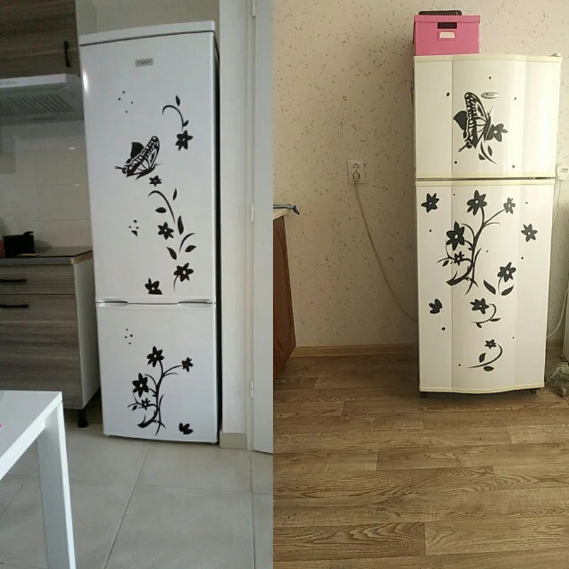 High Quality Wall Sticker Refrigerator Sticker Butterfly Pattern Wall Stickers Home Decor Wallpaper Bedroom Decor Free Shipping