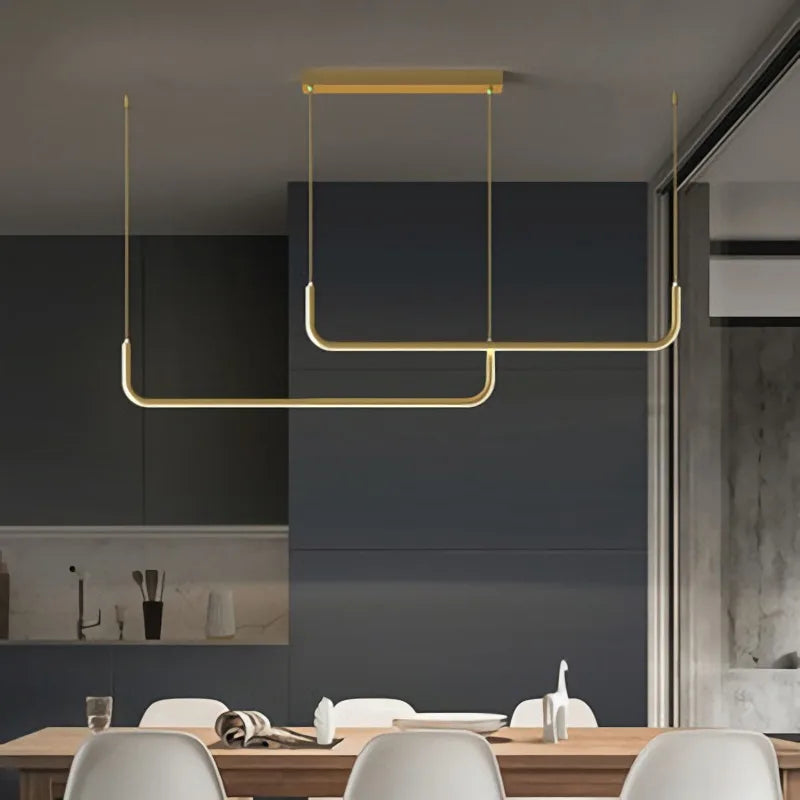 Nordic Simple LED Pendant Lamps Black Gold Dimmable for Kitchen Table Dining Room Hanging Home Decor Lighting Lusters Luminaires