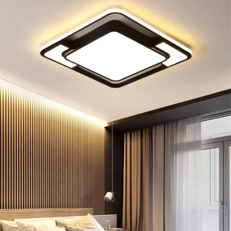 Modern Led Ceiling Lamp Dimmable for Living Room Restaurant Loft Kitchen Double Bedroom Home Decor Indoor Luster Light Fixture