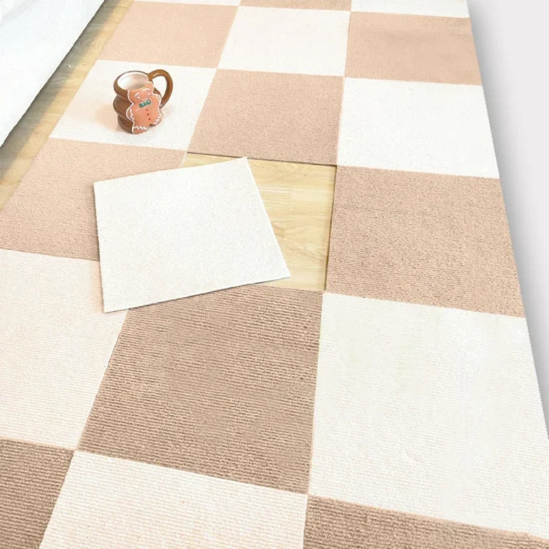 10pic Glue free square splicing floor mat, children's bedside blanket, simple bedroom, living room carpet 30x30cm rugs carpet