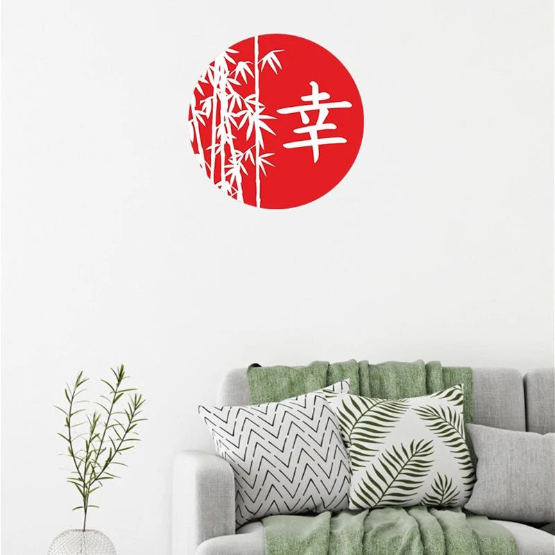 Transparent Background Decoration For Japanese Art With Ancient Design Of Samurai Training Wall Sticker Mural Living Room Decal