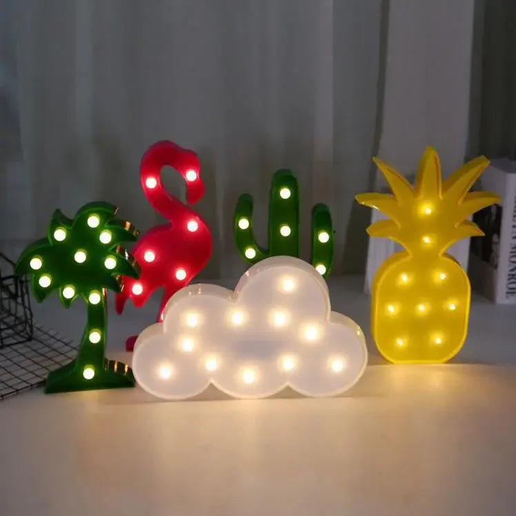 Lovely Christmas LED Night Lights Party Decor Cloud Star Moon Creative Led Lamp Indoor Lighting for Home Desktop Kids Room Decor