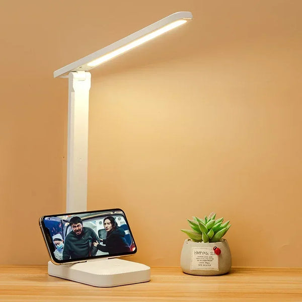 LED Touch Switch Chargeable Folding Table Lamp Eye Protection Dimmable Lamp Bedroom Reading Study Night Lights