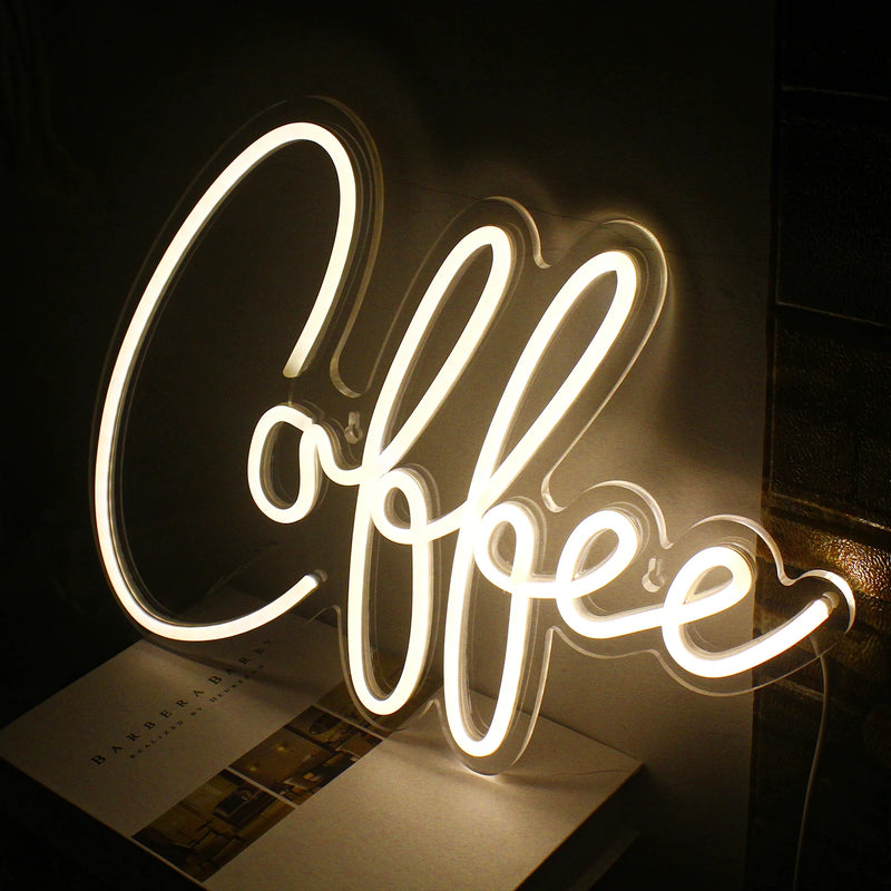 Wanxing Coffee Shop Neon Sign Led Acrylic Custom Light Christma Gift Home Party Club Restaurant Room Beautiful Art Decorate Wall