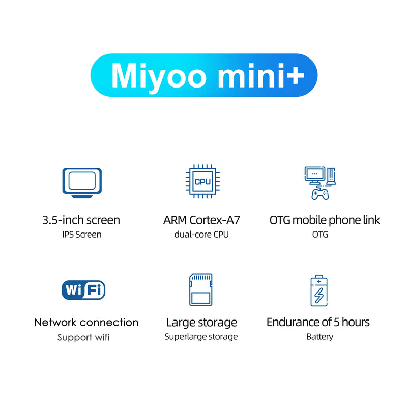 MIYOO Mini Plus Portable Retro Handheld Game Console V2 Mini+ IPS Screen Classic Video Game Console Linux System Children's Gift