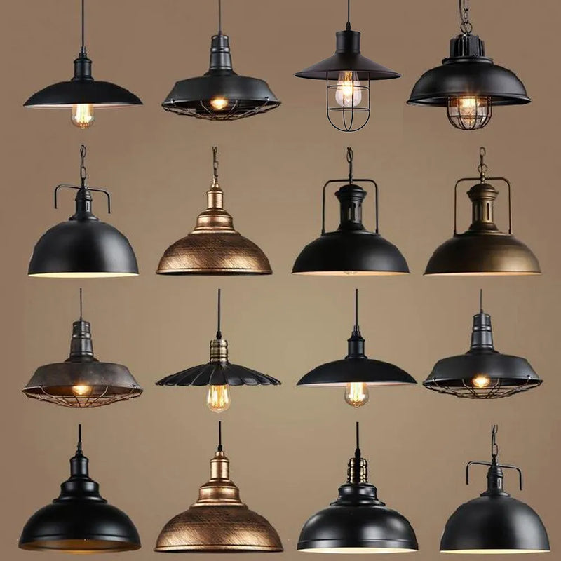 Vintage Pendant Light Retro Loft Chandelier Pendant Lamp E27 Industrial Hanging Lights LED Edison Home Lighting for Living Room