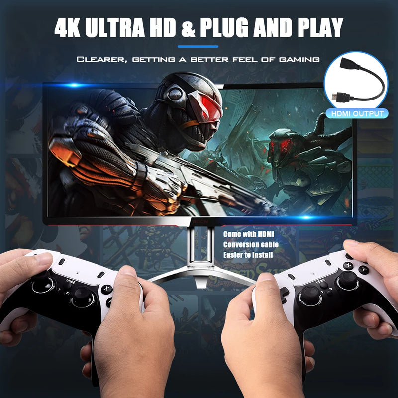 Video Game Console 2.4G Double Wireless Controller Game Stick 4K 410000 Games 128GB Retro Games TV Boy Christmas Gift