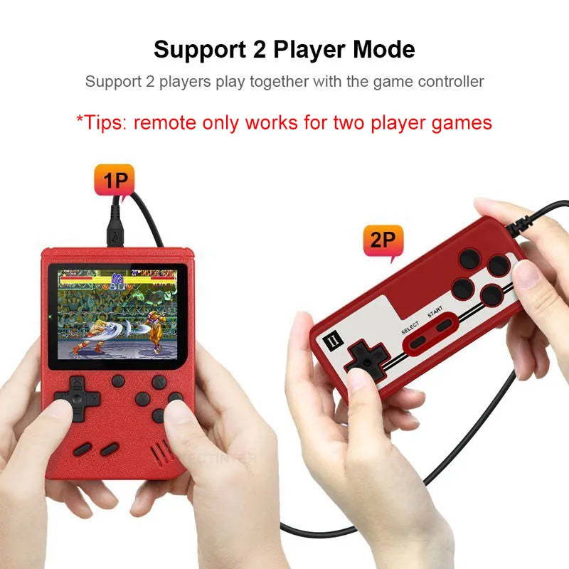 Retro Portable Mini Handheld Video Game Console 8-Bit 3.0 Inch Color LCD Kids Color Game Player Built-in 500 games