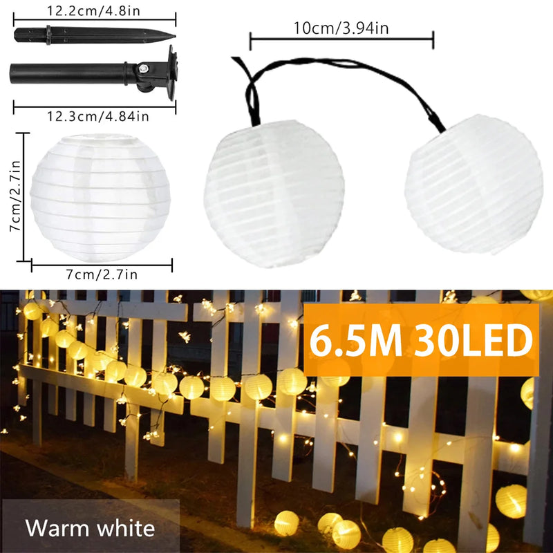 Solar Outdoor Light Garland Solar Lantern Garden Lamp String Lighs Waterproof Soalr Lamp Garden Garland Sunlight Garden Decor