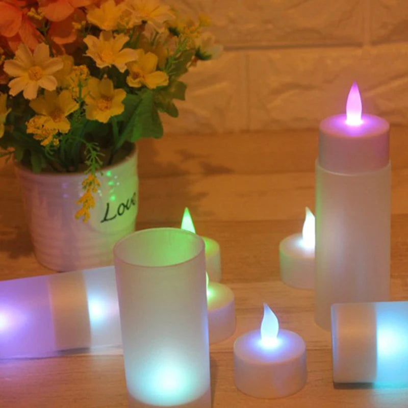 LED Rechargeable Flameless Tea Light Candle USB Charge Candle With USB Flameless Chargeable LED Battery Candles