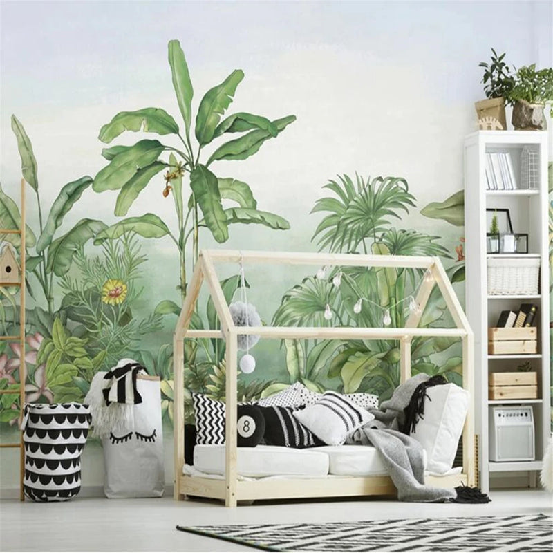 Custom European Plant plantain tree Wall stickers panel photo mural wallpaper for walls 3 d art wall paper murals TV background