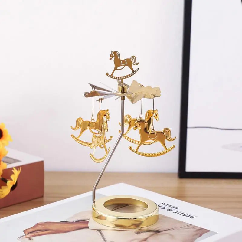 Rotary Candle Tray Thermal Candle Stand Candlestick Rotating Tray Set Revolving Lantern Romantic Candlelight Dinner Ornaments