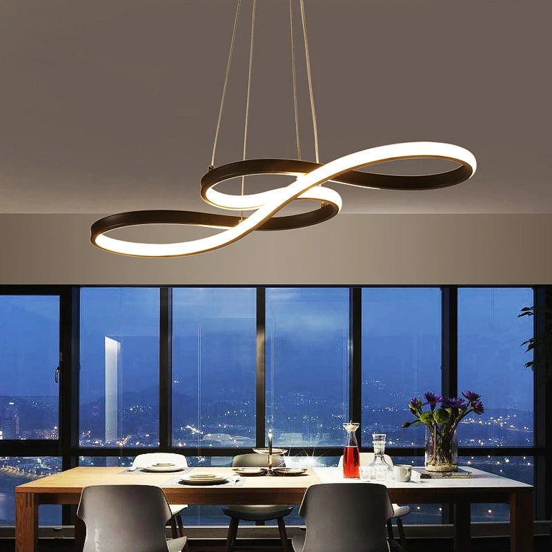 Modern LED Chandelier Creative Nordic Dining Room Pendent Lights For Kitchen Bar Front Desk Office Decoration Hanging Lamp Gold