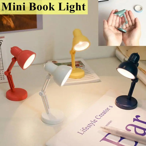 8 Colors Mini Table Lamp With Clip Book Light LED Foldable Home Room Computer Night Light Eye Protect Travel Portable Book Light