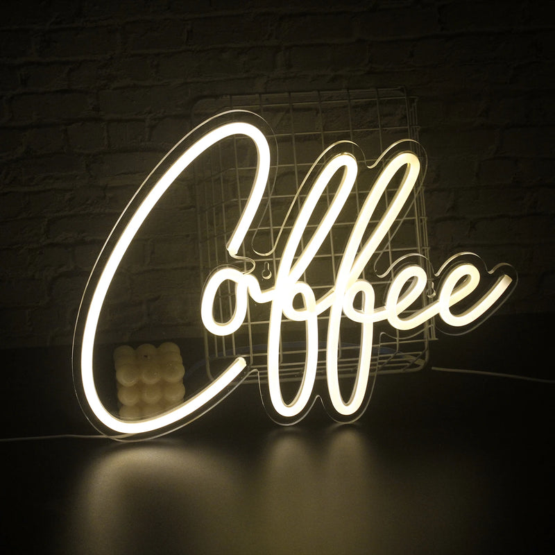 Wanxing Coffee Shop Neon Sign Led Acrylic Custom Light Christma Gift Home Party Club Restaurant Room Beautiful Art Decorate Wall