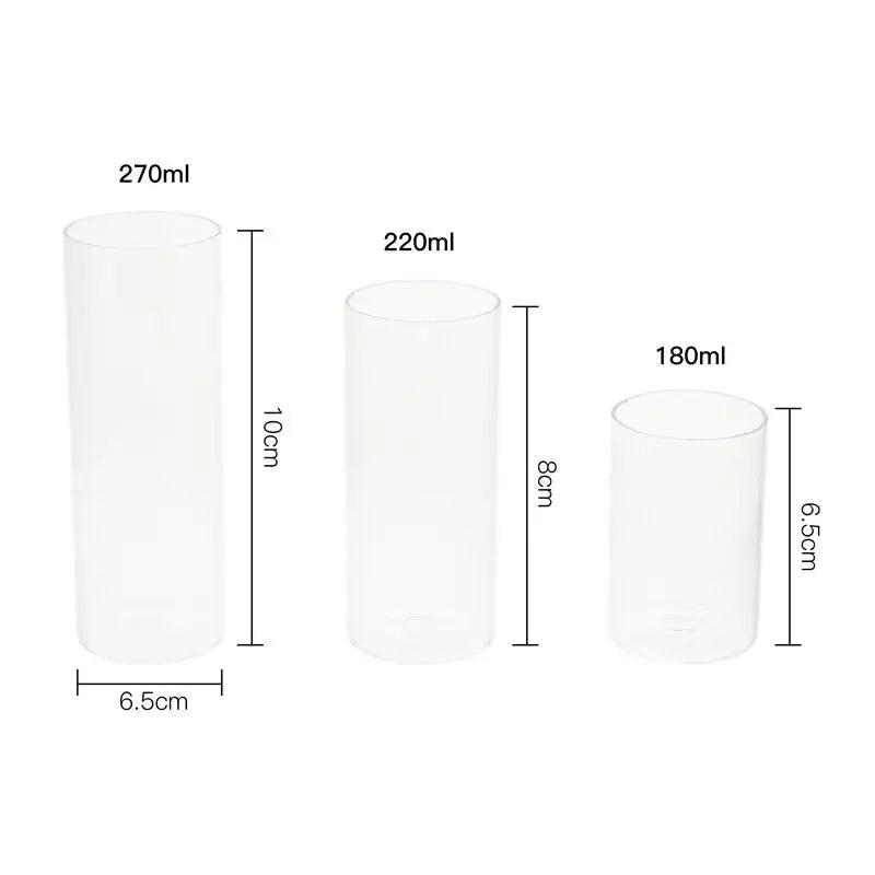 3pcs Glass Candle Holder DIY Tea Light Glass Cup Empty Candle Cup For Table Cylindrical Transparent Glass Candle Cup