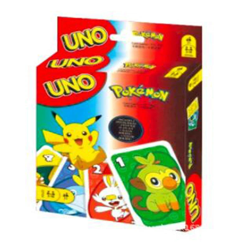 UNO FLIP! Pokemon Board Game Anime Cartoon Pikachu Figure Pattern Family Funny Entertainment uno Cards Games Christmas Gifts